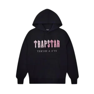 Trapstar Chenille Decoded Hoodie – Black Pink