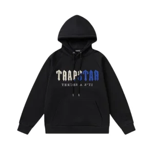 Trapstar Chenille Decoded Hoodie – Black dazzling Blue