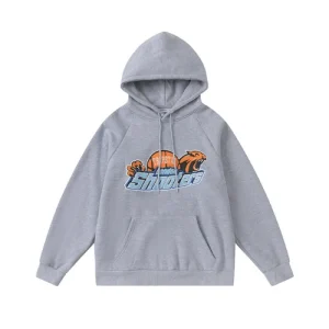 Trapstar Grey Orange Shooters Hoodie